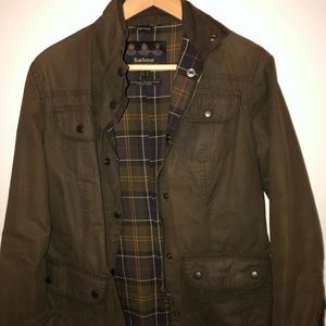 Barbour Classic waxed jacket.